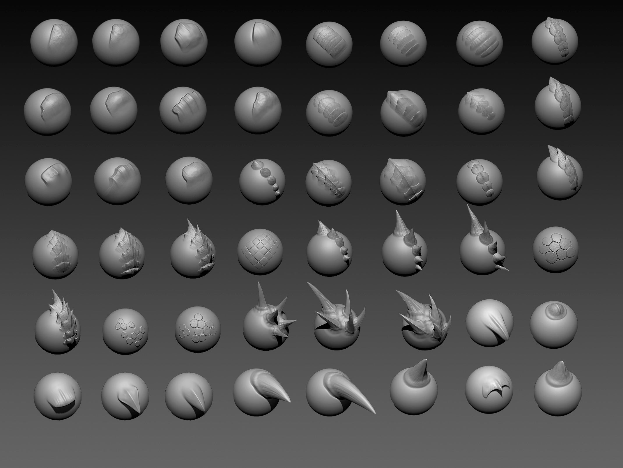 Over 500 3D assets to create dragons in Zbrush