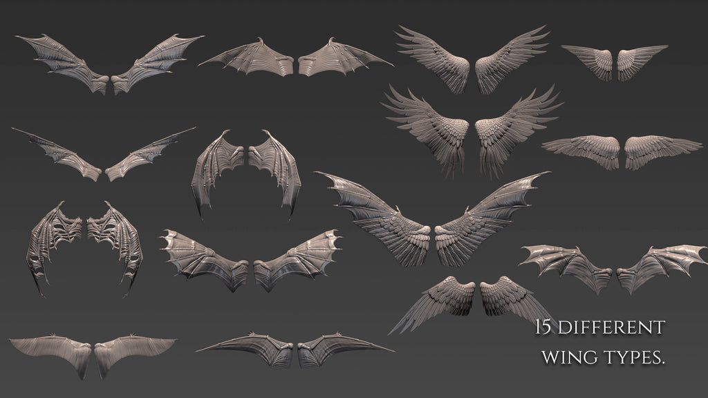 Over 500 3D assets to create dragons in Zbrush