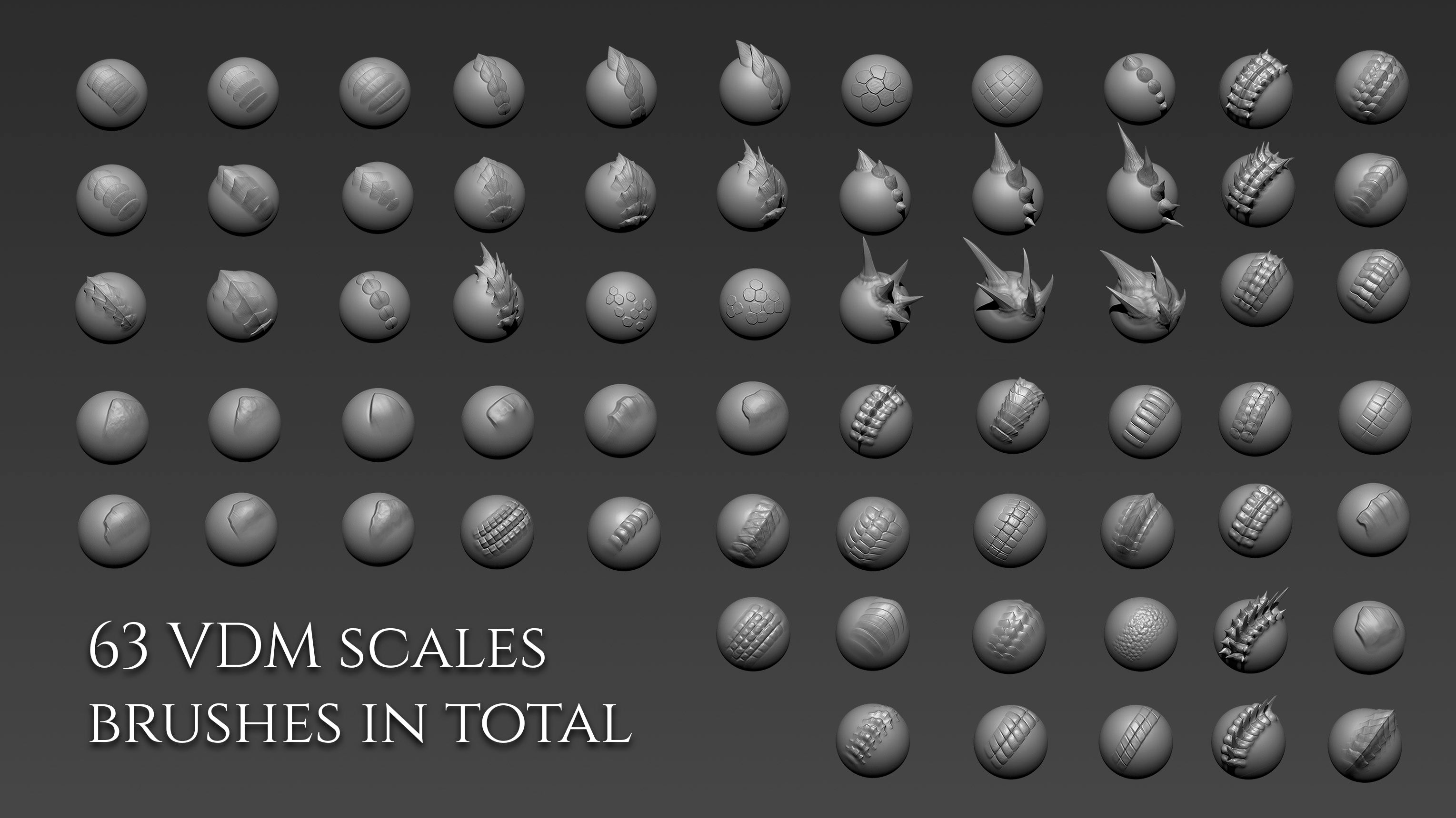 Over 500 3D assets to create dragons in Zbrush