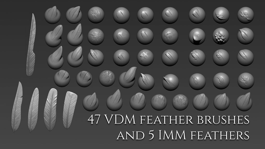 Over 500 3D assets to create dragons in Zbrush