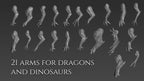 Over 500 3D assets to create dragons in Zbrush