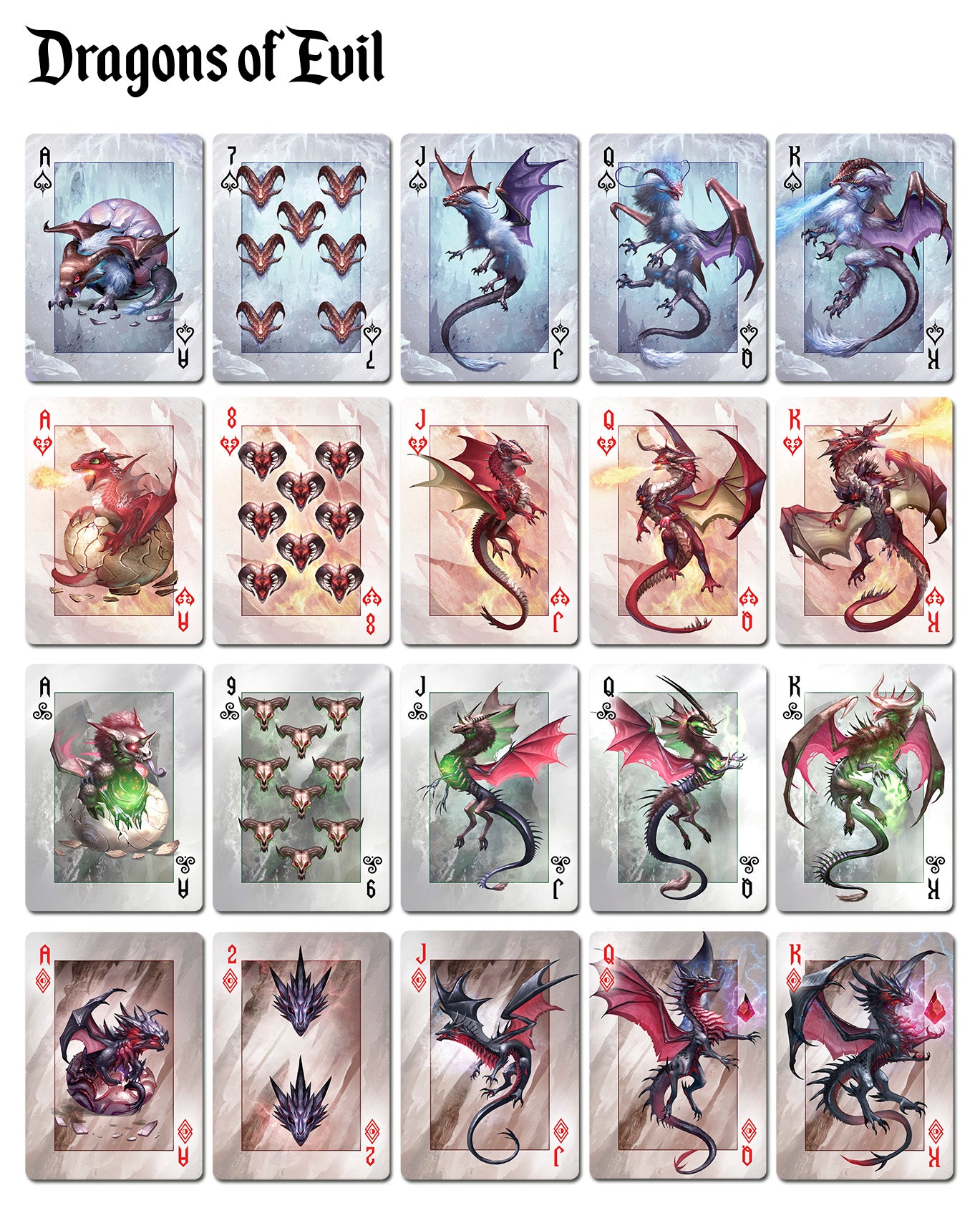 Dragon playing cards | 3 decks