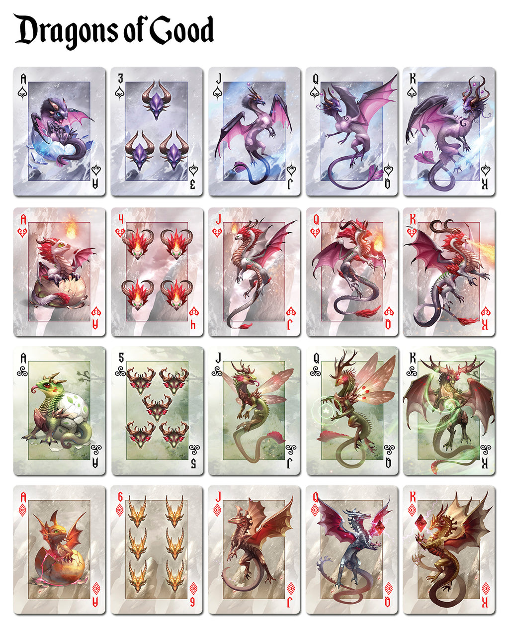Dragon playing cards | 3 decks
